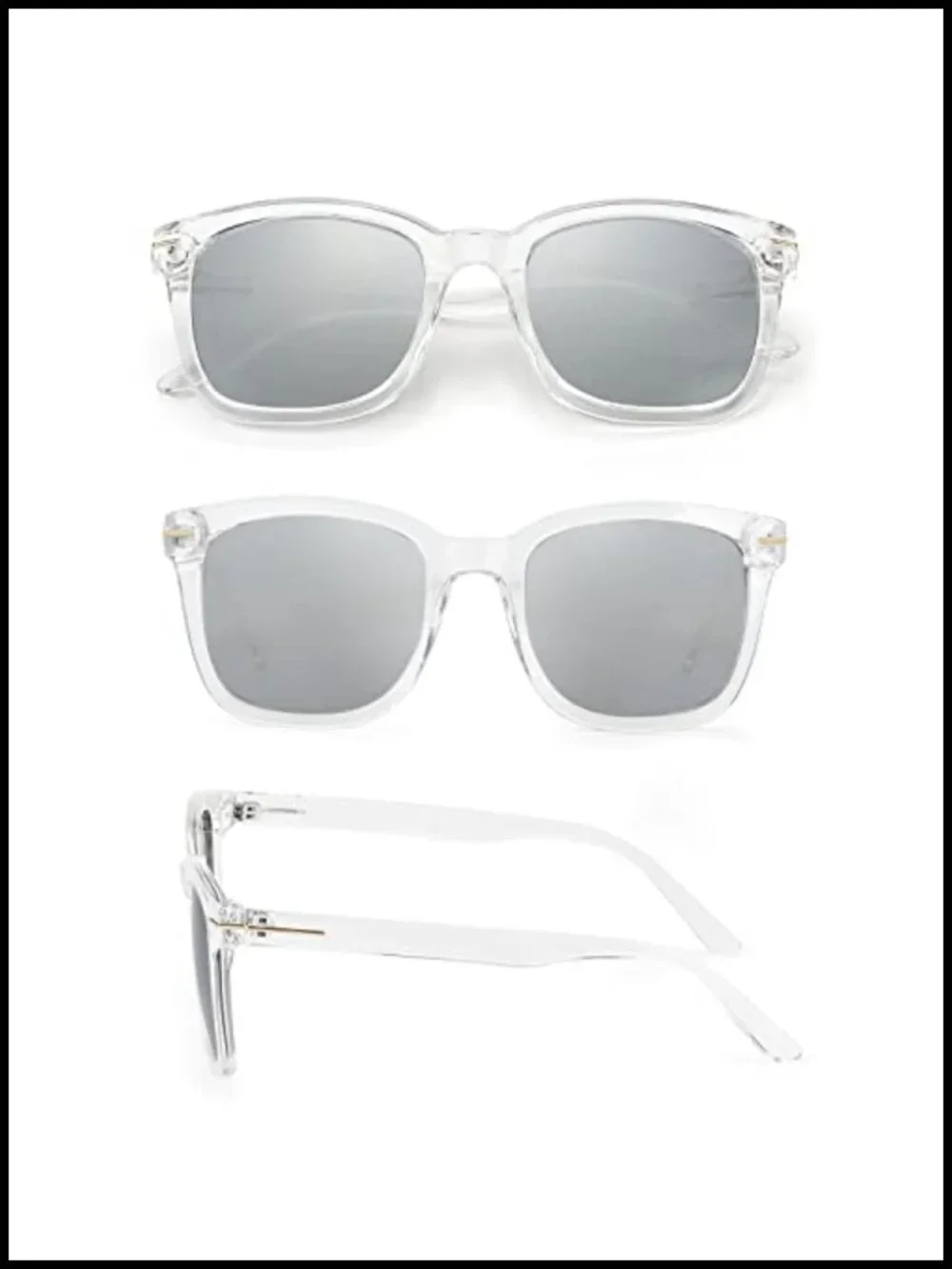 Polarized UV400 Square Sunglasses Oversized Frame